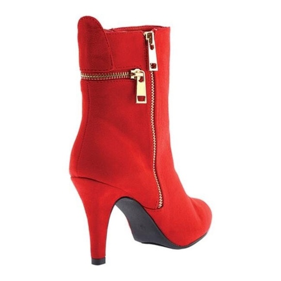 Ultra Blue Suede Gold Zip Detailed Boot NWOB - Picture 8 of 9